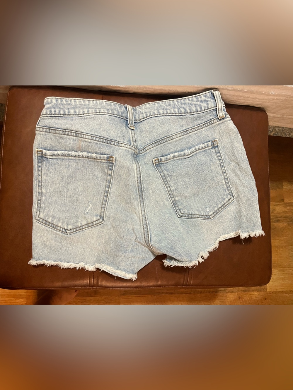Old Navy Light Blue Denim Frayed Hem Women's Shorts